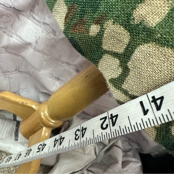 carrie hutton 100% linen button front Sheath Dress sz 10 tropical jungle print - Picture 4 of 9